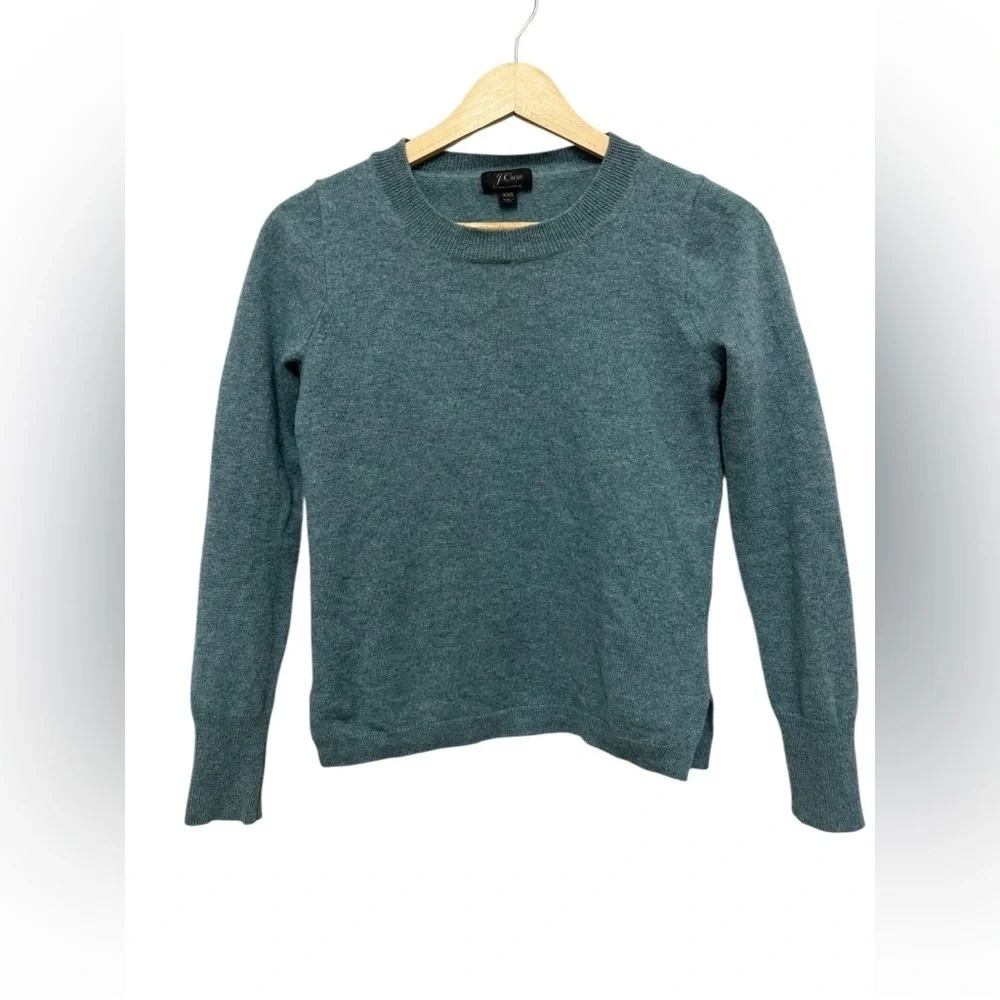 J. Crew Women's Blue Crew Neck Sweater Cashmere